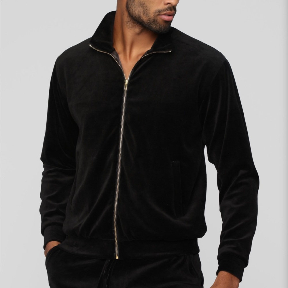Men’s FashionNova Velour Tracksuit jacket